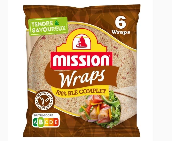 Mission Wraps Original – Blé Complet 6 Pièces