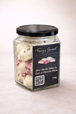 Mini ghriba behla enrobée au chocolat blanc 170g