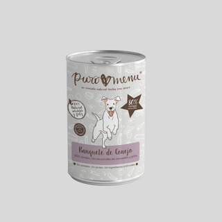 Lata de Comida Cocinada para perro - Conejo 100% natural