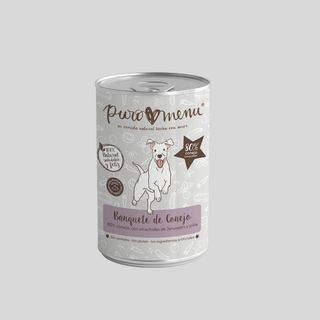 Lata de Comida Cocinada para perro - Conejo 100% natural