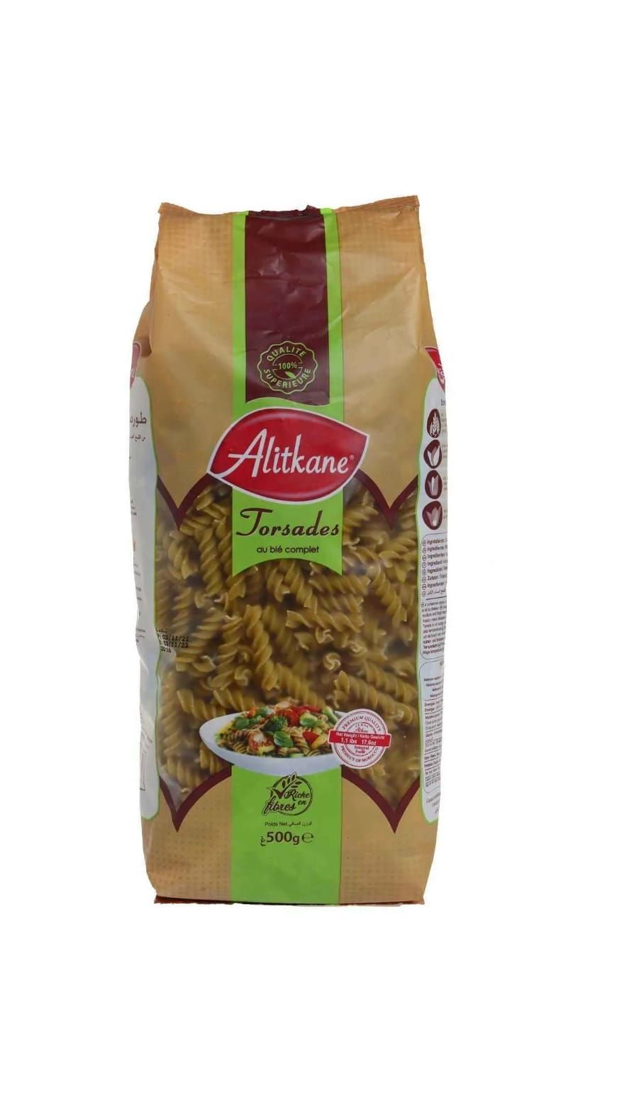 Pâtes Torsade Complètes Al Itkane 500 g