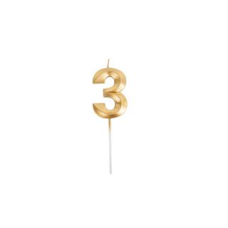 Bougie d'anniversaire pour gâteau, numéro 3 de décoration
