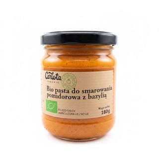 Ekologiczna pasta pomidorowa z bazylią Carlota Organic 180 g