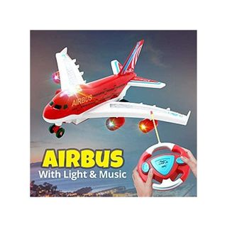 Halo Avion Télécommande haute vitesse RC Aéroplan 2 canaux Airbus avec lumière et musique (Boeing Red)
