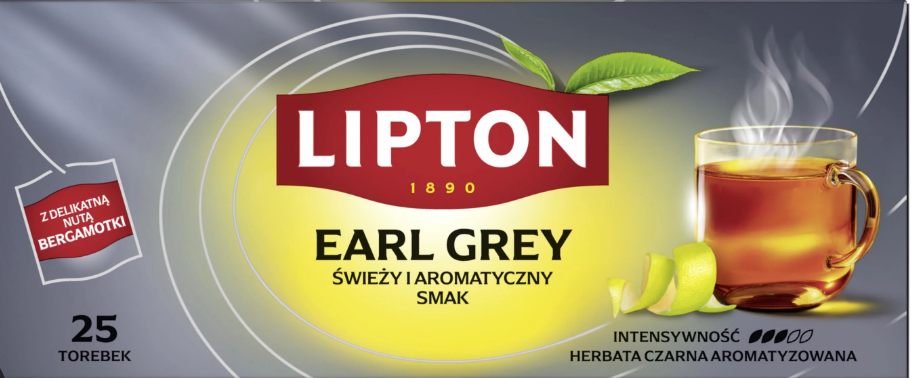 Lipton Earl Grey Thé Noir – 25 Sachets