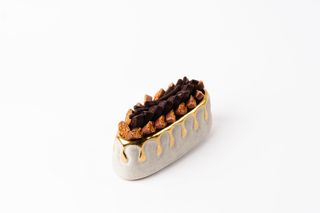 Jardinière à coulures dorées (C23MM)