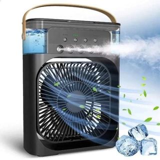 Mini Ventilateur Climatiseur Portable – Refroidissement à Eau et Glaçons avec Lumière LED Multicolore