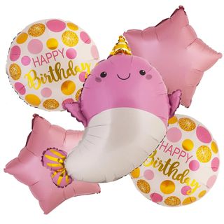 ჰელიუმის ფოლგირებული ბუშტების ნაკრები, ზვიგენი 5 ცალი