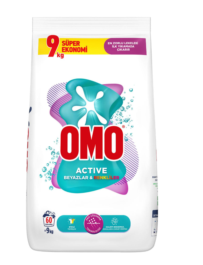 OMO Active Lessive en Poudre – 9 kg