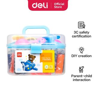 Pâte à modeler colorée Deli Education à créer soi-même (24 couleurs) 7021