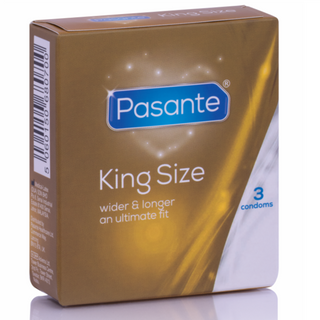 Preservativos Pasante King MS Largos y Anchos, Pack de 3