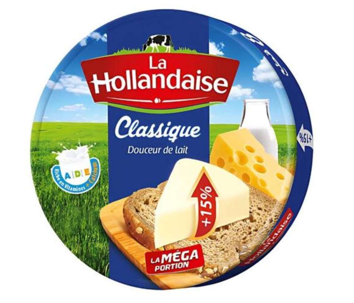 La Hollandaise Classique Fromage Fondu Douceur de Lait – 8 Portions