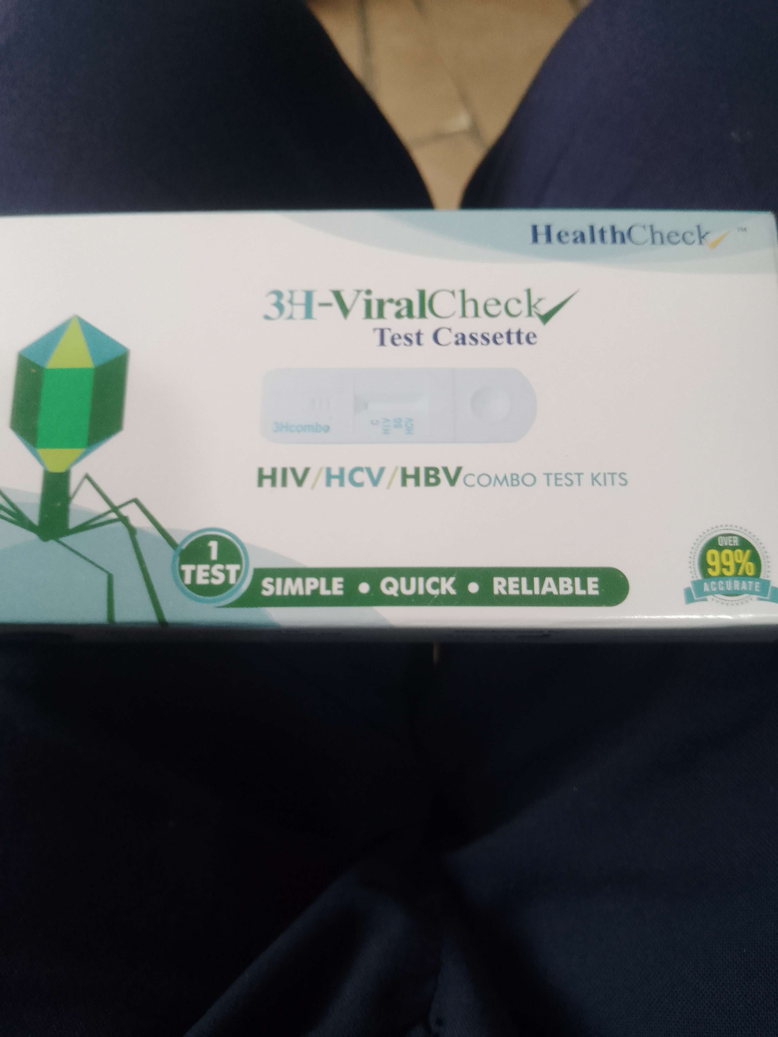 Healthcheck 3H-Viralcheck Test Cassette Hiv/Hcv/Hbv Combo