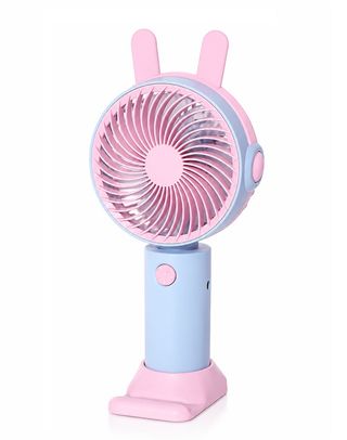 mini Ventilateur Portable USB Rechargeable Design Lapin, Léger et Pratique multicolore