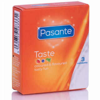 Preservativos con sabor Pasante, pack de 3