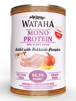 WATAHA MONO PUPPY KRÓLIK Z JABŁKIEM i DYNIĄ HOKKAIDO 400G