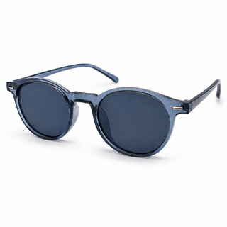 Lunettes de soleil Bleu Élégance Ronde