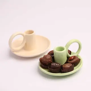 1 Bougeoir garni de chocolat