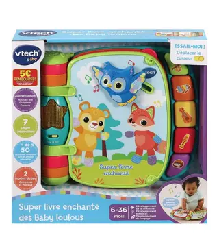 LIVRE INTERACTIF BLEU – SUPER LIVRE ENCHANTÉ DES BABY LOULOUS 6-36 MOIS – VTECH