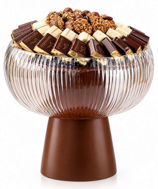 Coupe en verre ambré avec base teintée (V4MM)