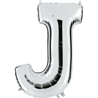 3D Ballon lettre 'J' argent  - Décoration Anniversaire