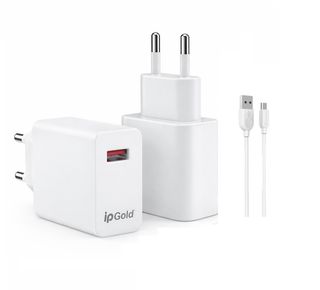 Chargeur Rapide 18W avec Câble Micro USB–Technologie Quick Charge 3.0