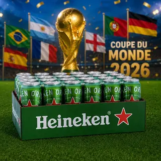 Pack COUPE DU MONDE Biere Sod Heineken 50cl Boite