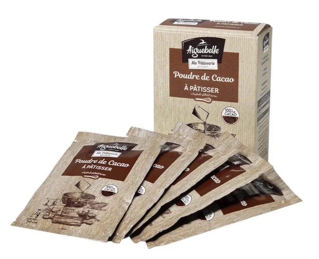 Aiguebelle Ma Pâtisserie Poudre de Cacao à Pâtisser 100 % Pur Cacao – 5 Sachets