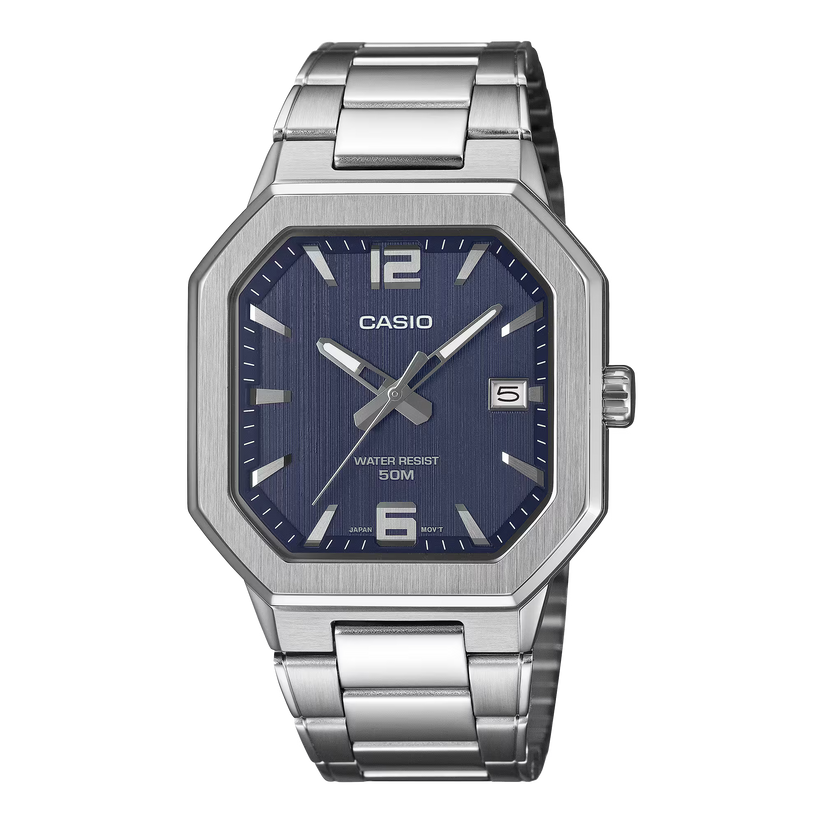CASIO MTP-B195D-2AVDF Silver Watch, 50M Water Resistant