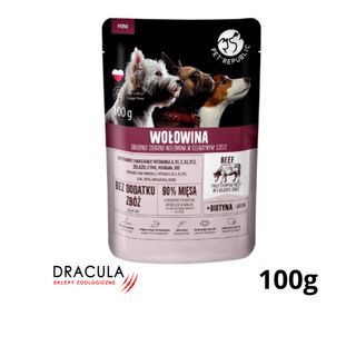 PetRepublic drobno siekane kawałki w delikatnym sosie wołowina 100g dla psa