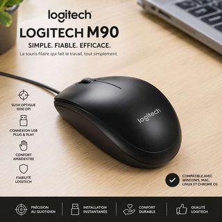 Logitech M90 – La précision au service de votre productivité