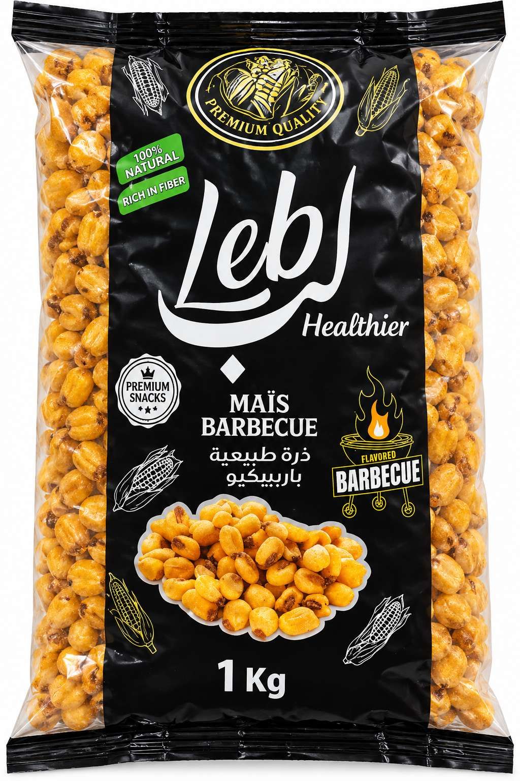 Lebl Maïs Grillé Saveur Barbecue – 1 kg
