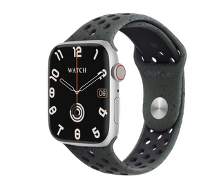 Green Lion Ultimate Smart Watch - Silver( Case)/Blue Silicone Gray New Nike(Strap)