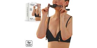 MIDNIGHT DESIRES Ball Gag with Nipple Clamps