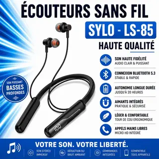 SYLO LS-85 – Écouteurs Sans Fil Haute Qualité