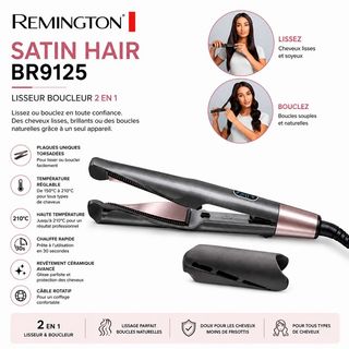 Remington Satin Hair BR9125 – Lisseur & Boucleur 2 en 1