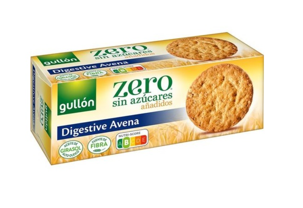 Gullón Zero Digestive Avoine Biscuits Sans Sucres Ajoutés – 410 g