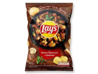 Чипси Lay's "М'ясна пательня з грибами" 120 г 1 шт