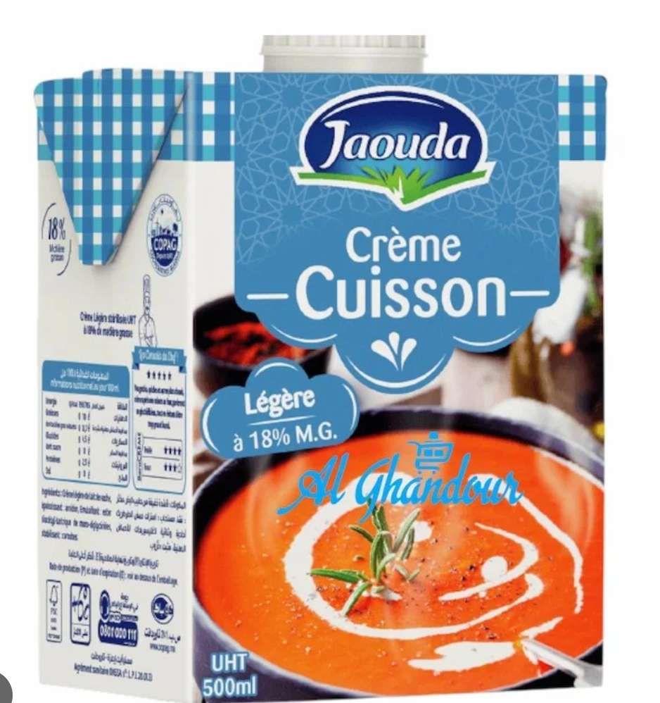 Jaouda Crème Cuisson Légère 18 % MG UHT – 500 ml