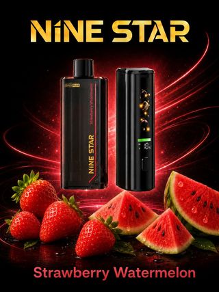 NineStar Vape Starter Kit 15k-20k Puffs. Strawberry Watermelon
