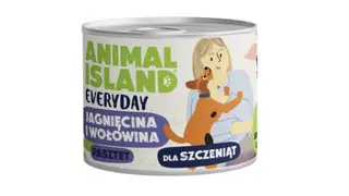 Karma dla szczeniąt Animal Island Beef & Lamb, 185 g