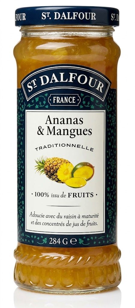 St Dalfour Confiture Ananas et Mangues – 284 g
