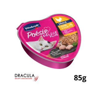 Vitakraft Poésie Délice Plus Kurczak z olejem z łososia w sosie 85g