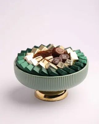 coupe sur pieds - vert clair - chocolat