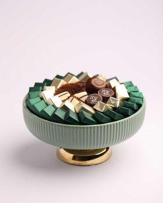 coupe sur pieds - vert clair - chocolat