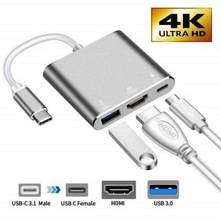 Adaptateur Type-C Multi-port 3 en 1 USB 3.0 de Type C et HDMI