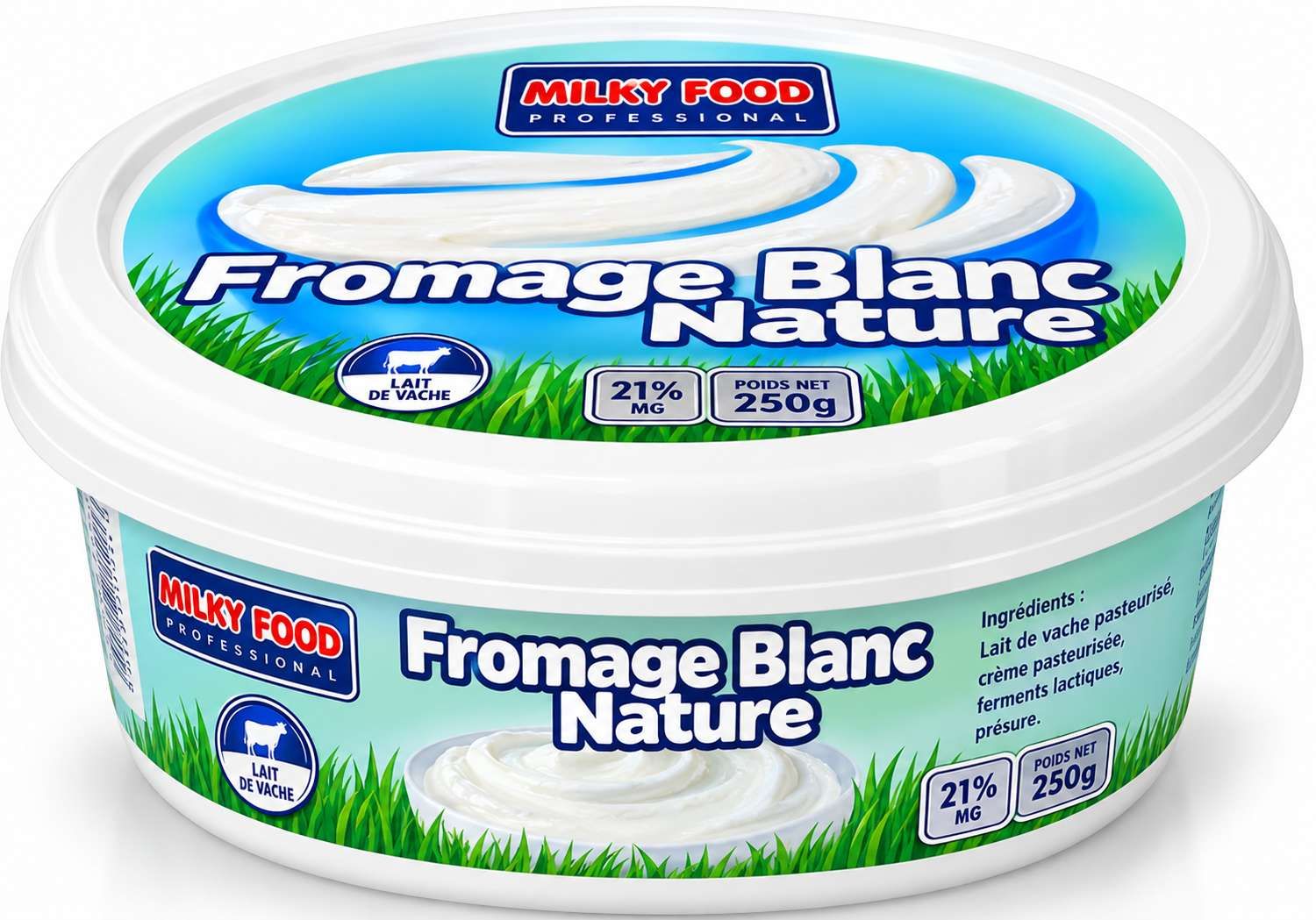Milky Food Professional Fromage Blanc Nature 21 % MG – 250 g