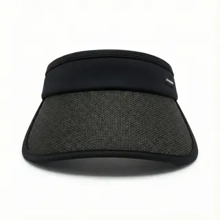 Black Open-Top Visor Sun Hat