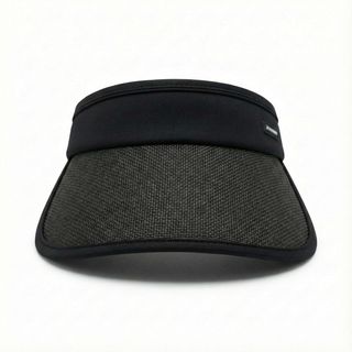 Black Open-Top Visor Sun Hat