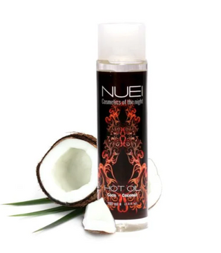 Aceite de masaje caliente de coco NUEI, 100 ml